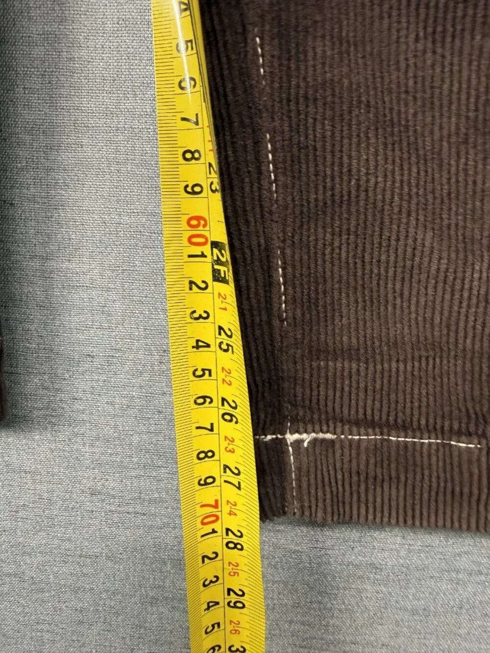 True Religion Danny Barrel Corduroy Straight Leg Pants 46x27 Flap Pockets